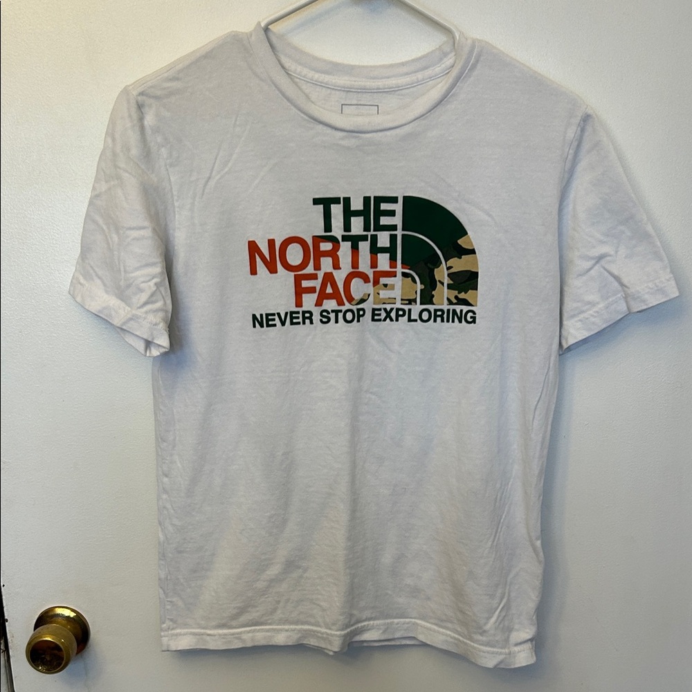 The North Face Boys T-shirt White Size Large